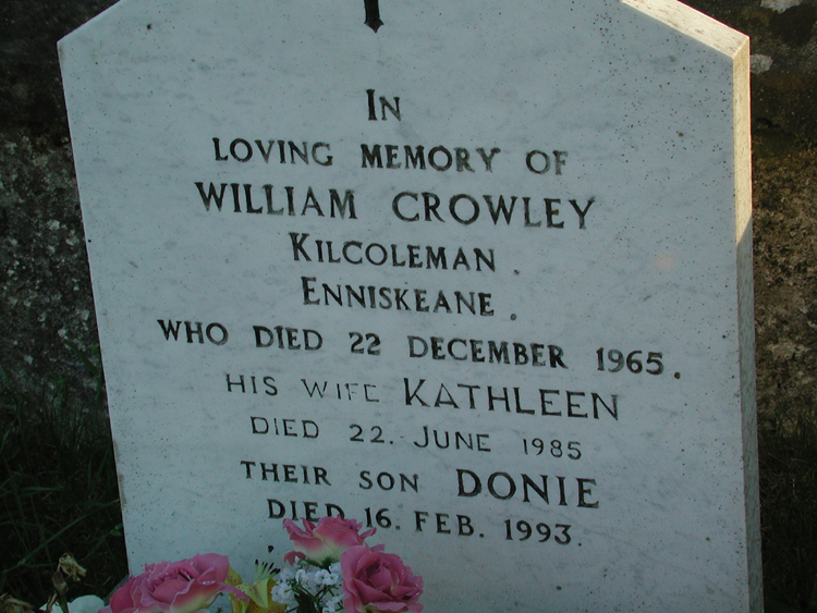Crowley, William,Kathleen and Donie, Ahiohill Cemetery.jpg 390.4K